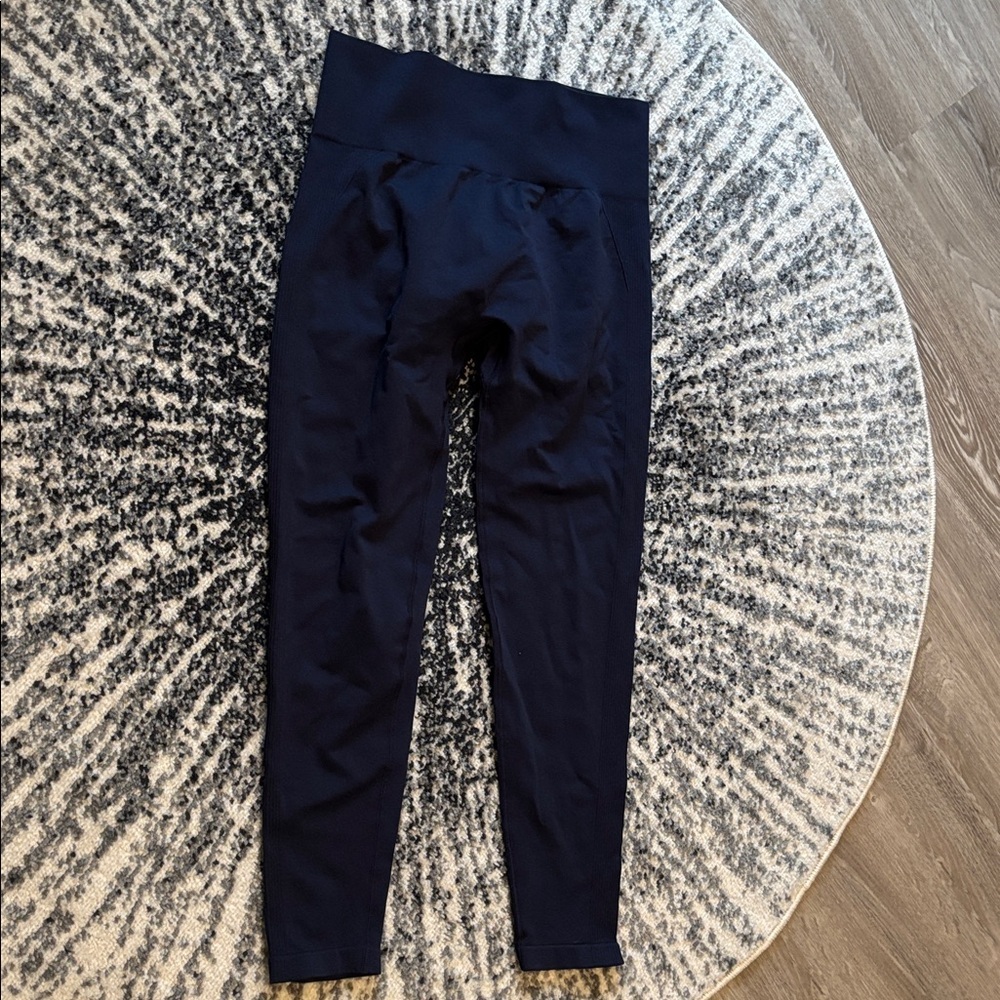 High waisted navy Leggings